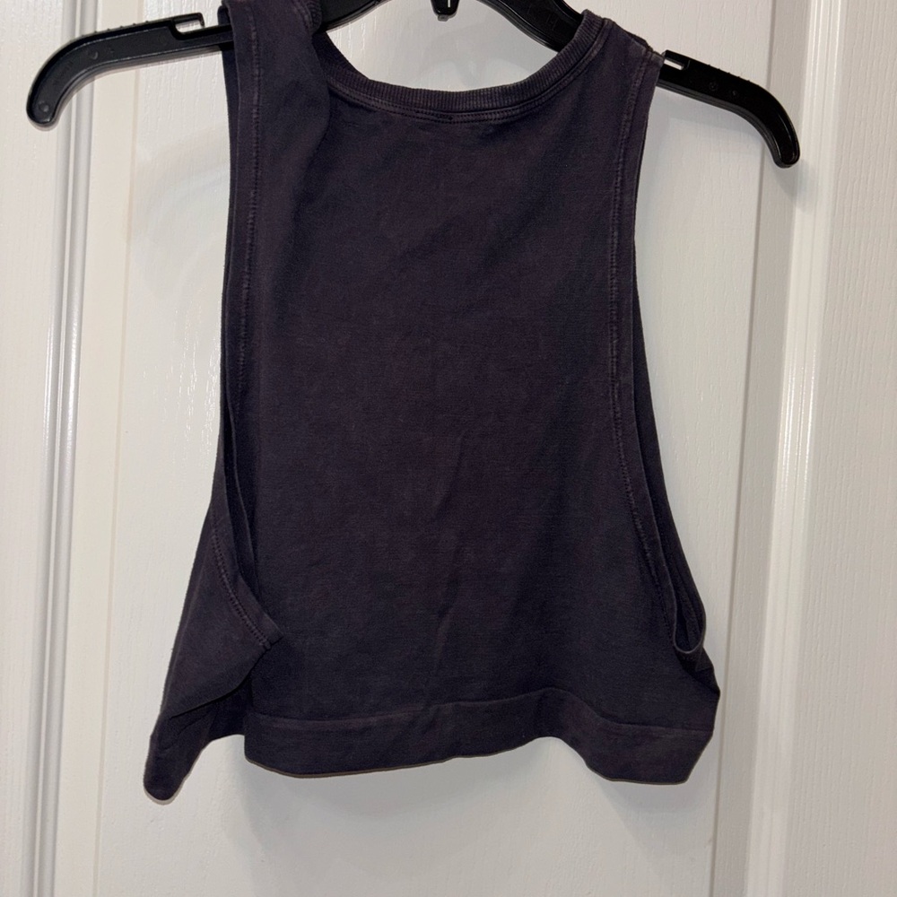 avocado Charcoal Gray Cropped Tank Top
